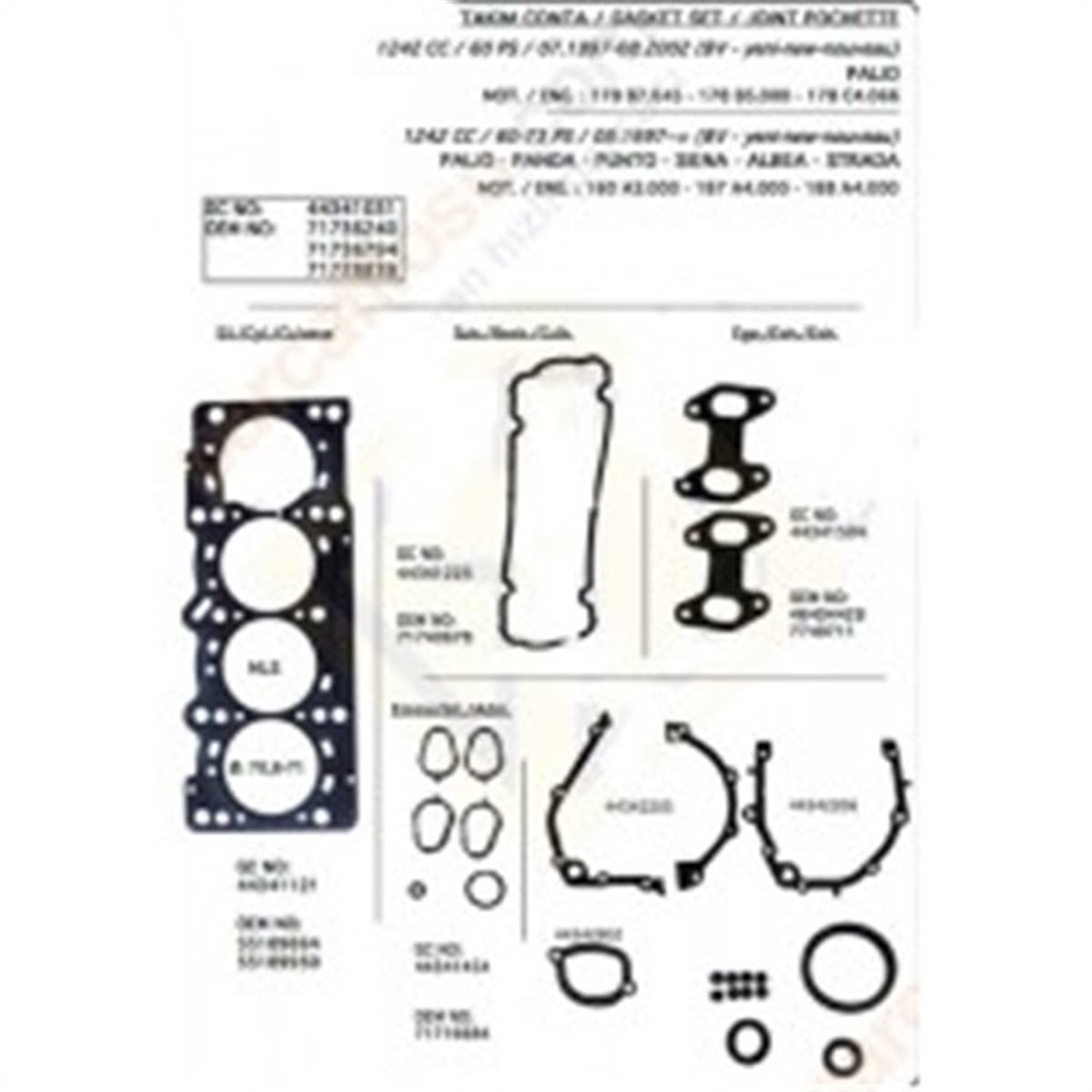 PALIOMOTOR TK CONTASI KEÇESİZ PALIO 1.2-UNO 60 OTOCONTA 40340001OTOCONTAOTOCONTA 40340001