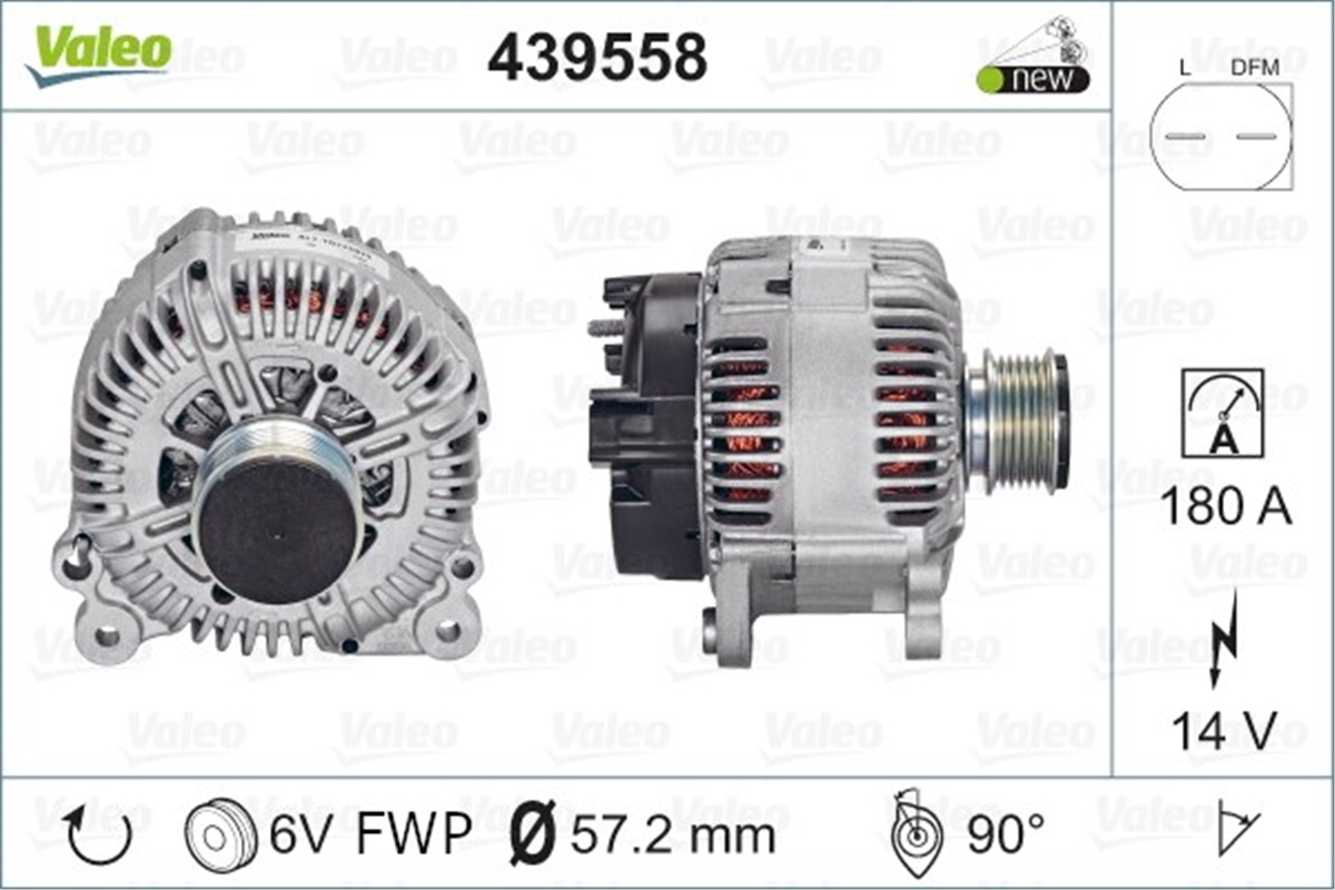 PASSATALTERNATÖR VW PASSAT VALEO 439558VALEOVALEO 439558