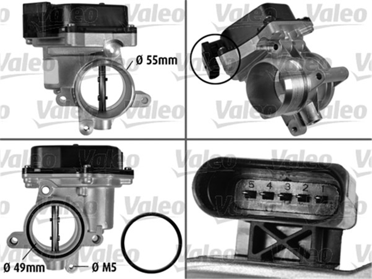 PASSATGAZ KELEBEĞİ 7.03703.67.0 03L128063AD VW GOLF6-POLO-CADDY-PASSAT-A1 10- CAYB-CAYC-CAYD 1,6 TDİ VALEO VAL 700432VALEOVALEO 700432