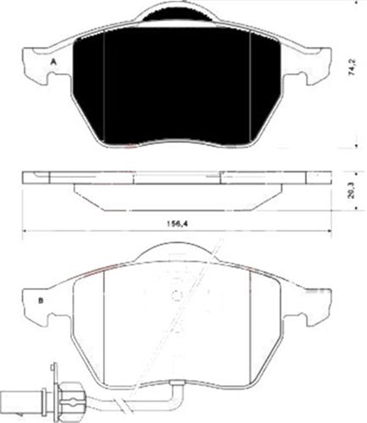 PASSATÖN BALATA FİŞLİ BÜYÜK TİP PASSAT-A4-A6 97-04 GDB1307 MARELLI 323700004100MARELLIMARELLI 323700004100