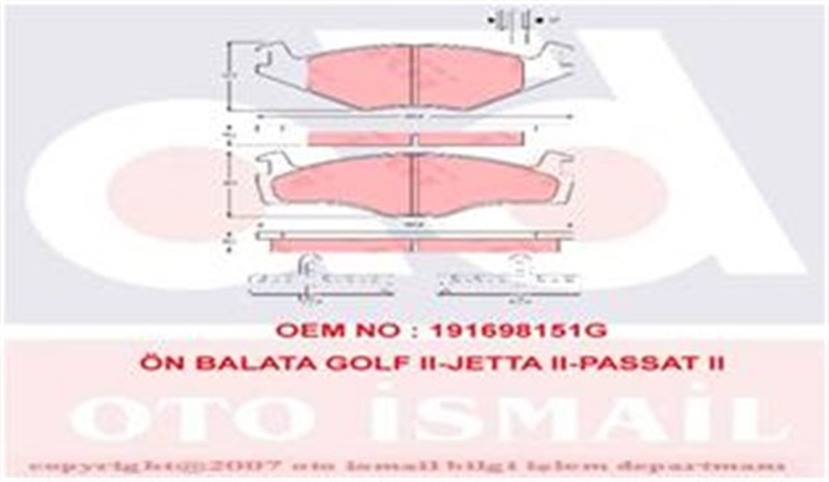 PASSATÖN BALATA GOLF II 76-91 JETTA II 78-91 PASSAT II 81-88 CORDOBA IBIZA 93-96 TRW GDB459TRWTRW GDB459