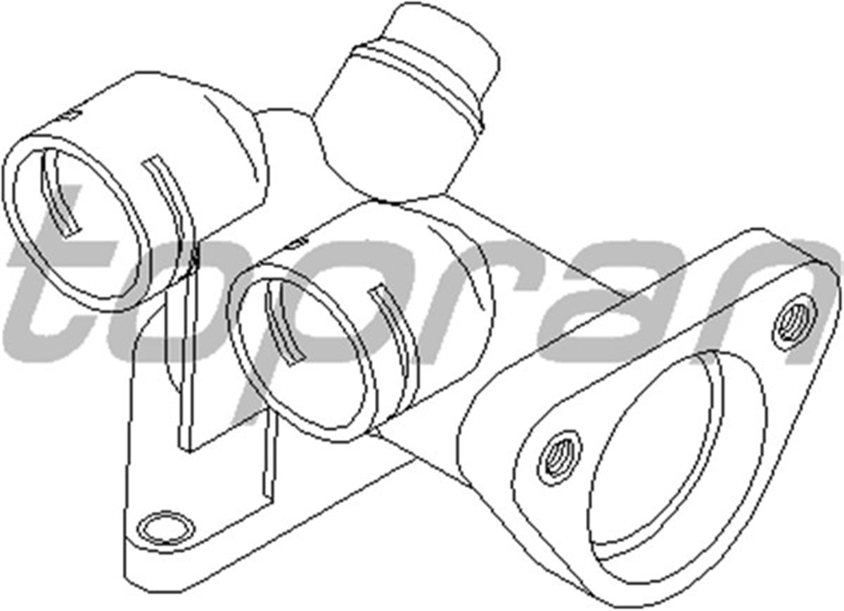 PASSATTERMOSTAT YUVASI FLANŞI PASSAT 1.8-1.8T 96-00 - A4 1.8-1.8T-2.4 95-01 - A6 1.8-1.8T 95-05 TOPRAN 108196755TOPRANTOPRAN 108196755