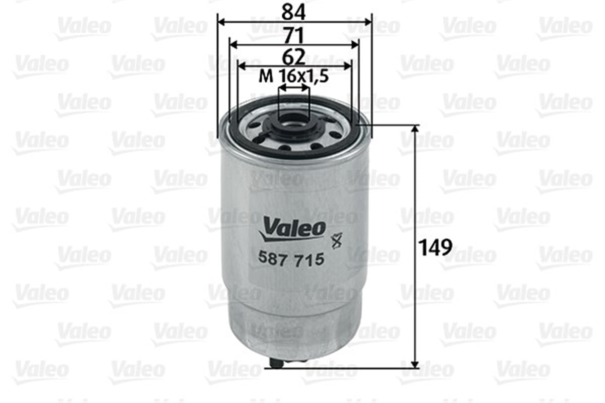PASSATYAKIT FİLTRESİ MAZOT VOLKSWAGEN PASSAT 1.9 TDI VALEO 587715VALEOVALEO 587715