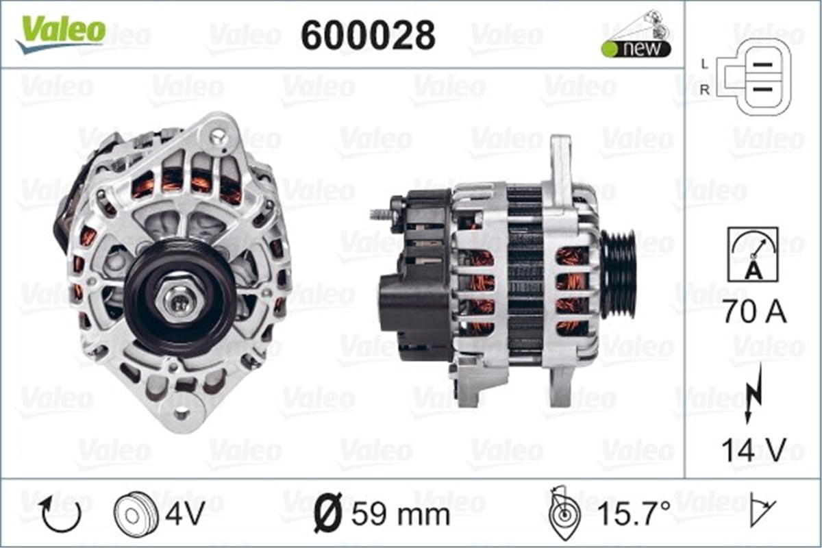 PICANTOALTERNATÖR KIA PICANTO VALEO 600028VALEOVALEO 600028