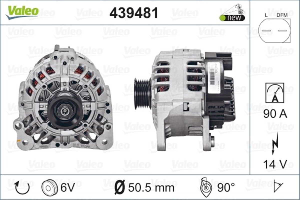 POLOALTERNATÖR VW POLO. SKODA FABIA. SEAT IBIZA VALEO 439481VALEOVALEO 439481