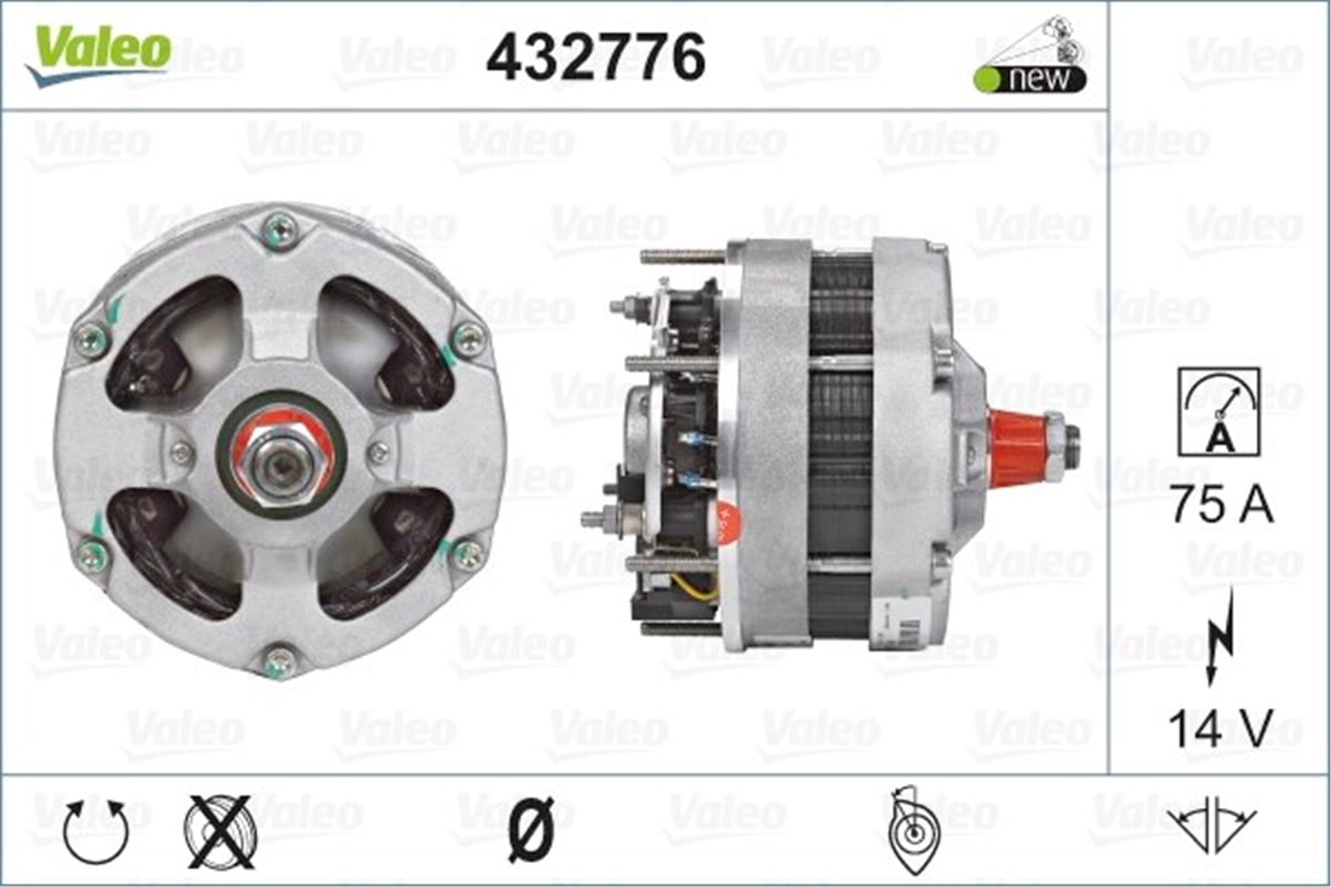 PORSCHEALTERNATÖR A14N11 PORSCHE VALEO 432776VALEOVALEO 432776