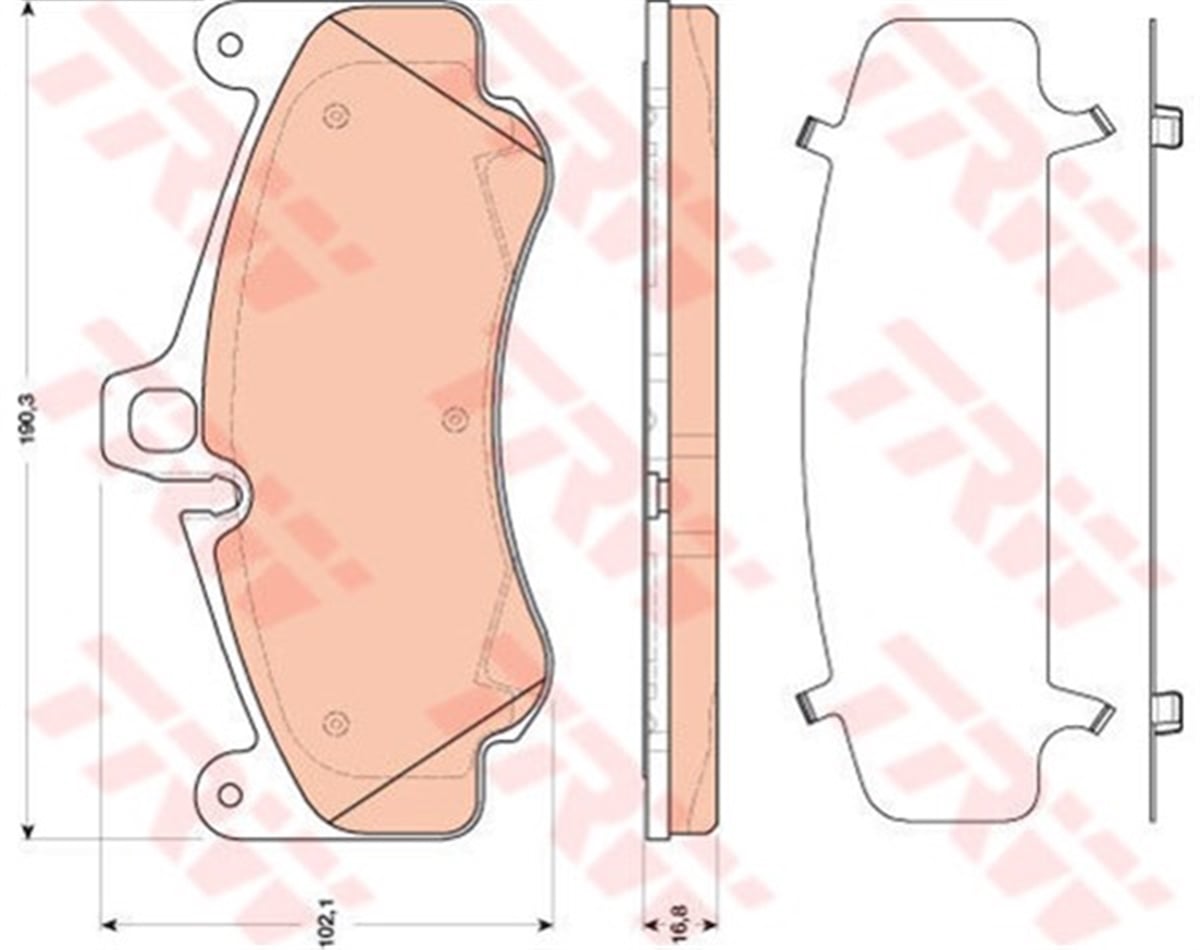PORSCHEÖN BALATA PORSCHE 911 06-12 TRW GDB1817TRWTRW GDB1817