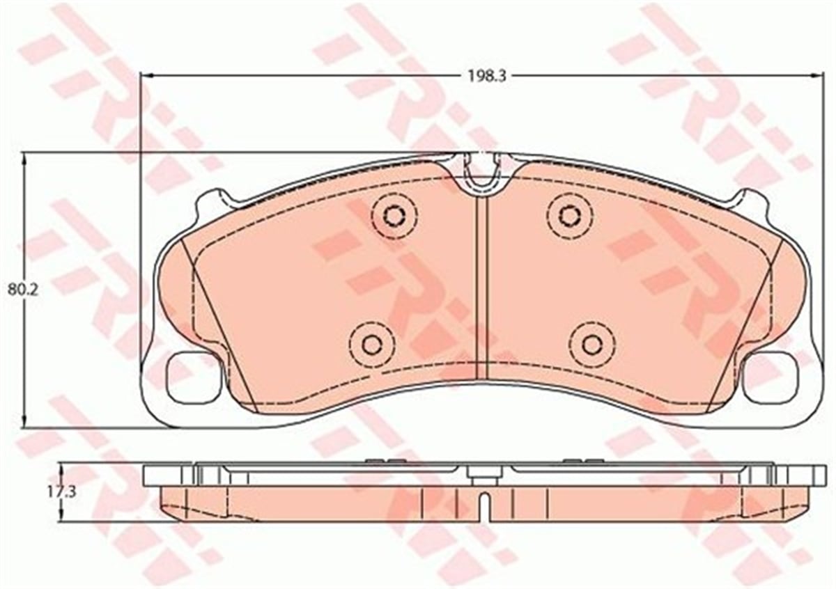 PORSCHEÖN BALATA PORSCHE 91116 TRW GDB2089TRWTRW GDB2089