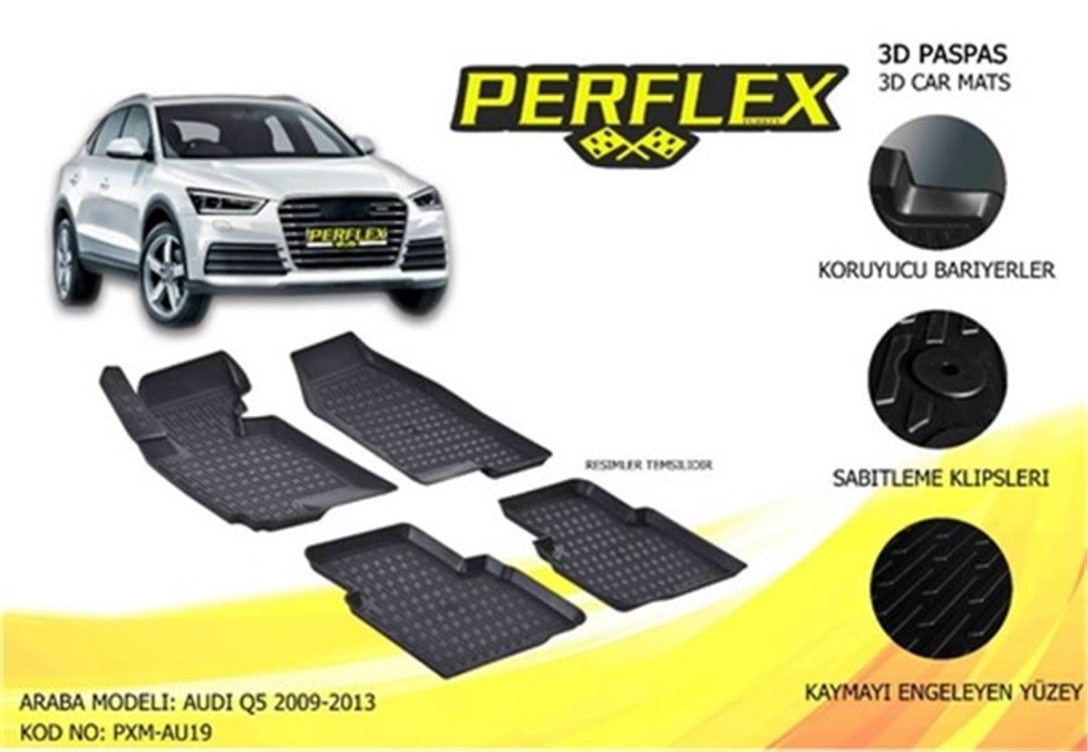 Q5PASPAS 3D X-MAT HAVUZLU AUDI Q5 09 SİYAH PERFLEX PXM-AU19PERFLEXPERFLEX PXM-AU19