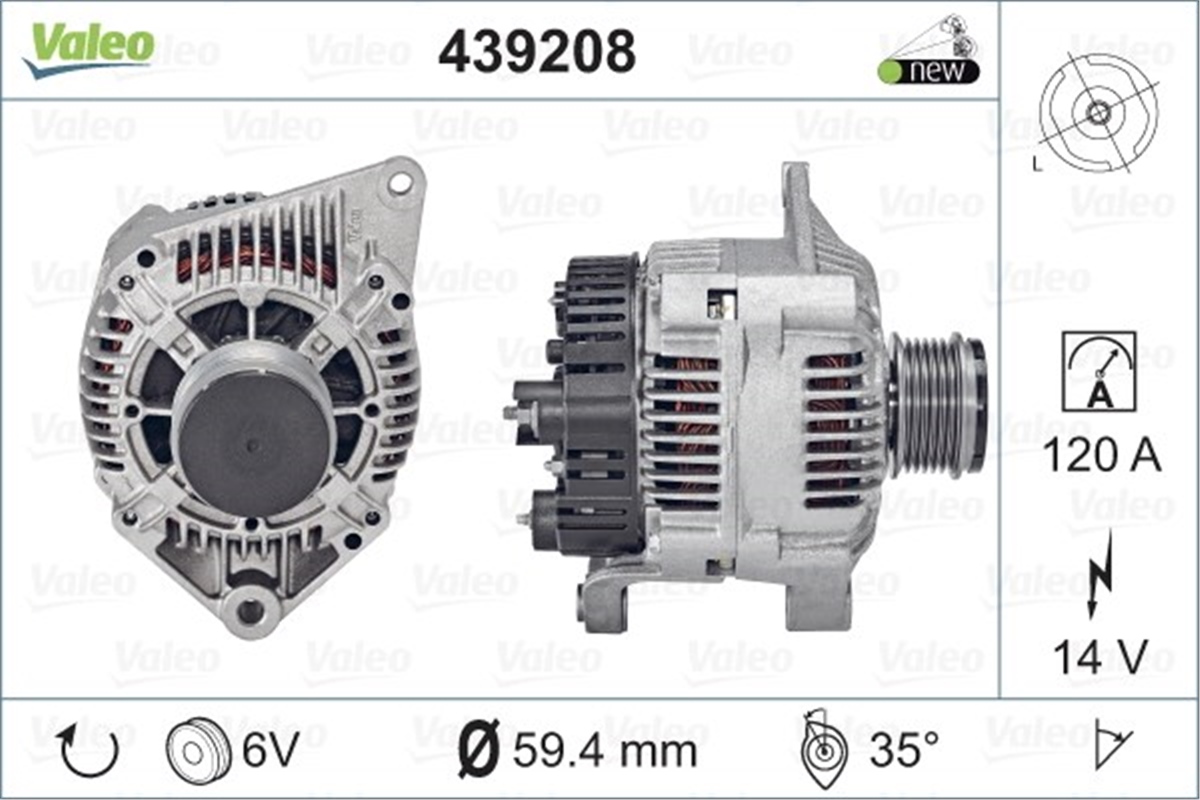 RENAULTALTERNATÖR RENAULT VALEO 439208VALEOVALEO 439208