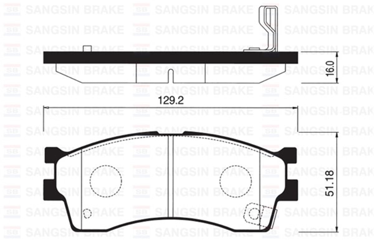 RIOÖN BALATA KIA RIO 1.3-1.5 02 CLARUS 1.8İ 16V-2.0İ 16V 96 GDB3285-GDB3245 SANGSIN SP1113SANGSINSANGSIN SP1113