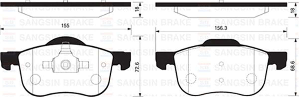 RIOÖN BALATA VITARA 2.0 16V-2.0 V6 16V-2.0TD-CABRIO 1.6 16V-GRAND VITARA 00-03 GDB3132 SANGSIN SP1535SANGSINSANGSIN SP1535