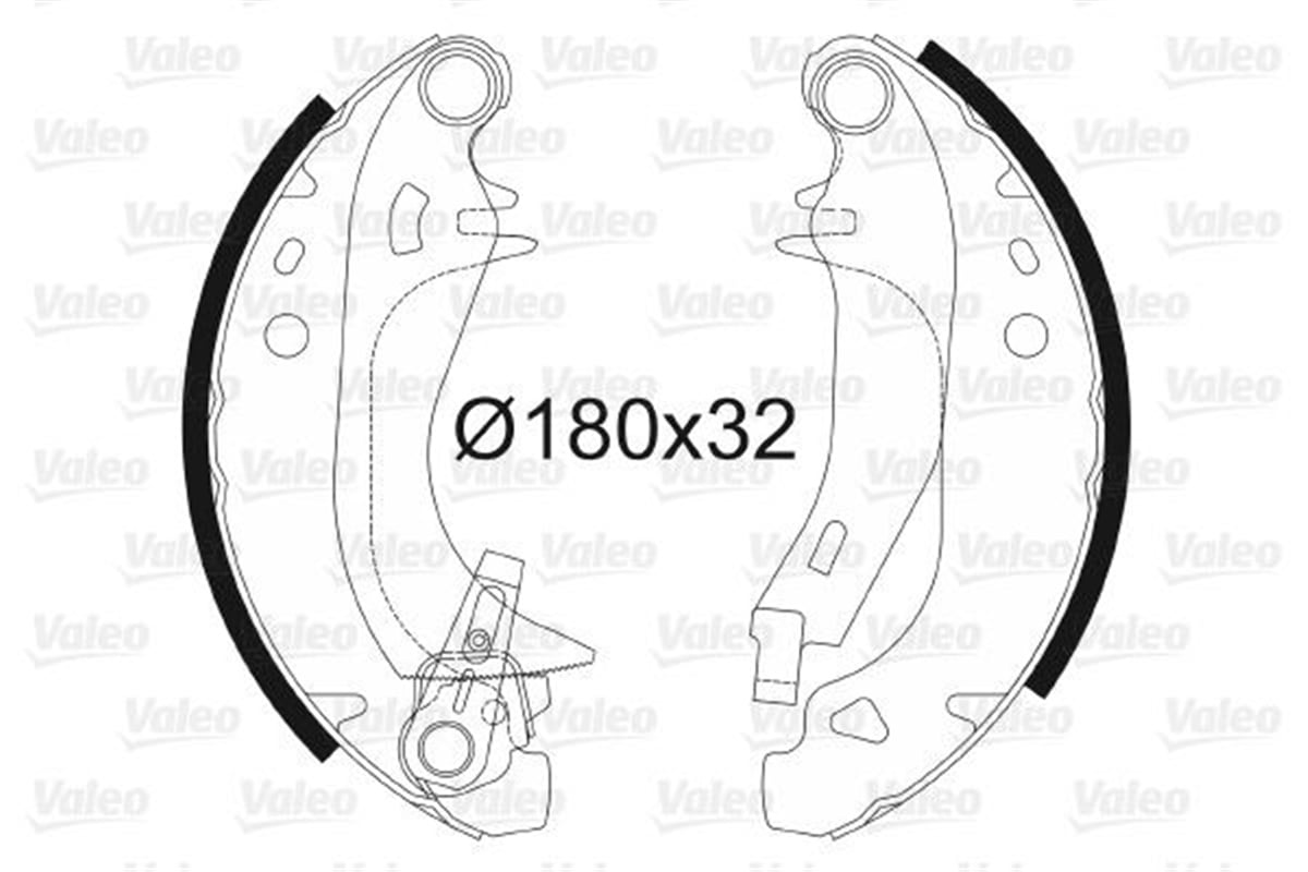 SAXOARKA PABUÇ BALATA PEUGEOT 106 I-II 1.0 1.1 1.3 1.4 1.5D 1.6 91-96 P205 87-94 P309 86-93 SAXO 96-03 VALEO 562453VALEOVALEO 562453
