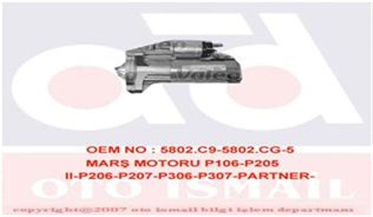 SAXOMARŞ MOTORU PEUGEOT 106-P205 II-P206-P207-P306-P307-PARTNER-BERLINGO-C2-C3-C4-NEMO-SAXO-XSARA VALEO 442623VALEOVALEO 442623