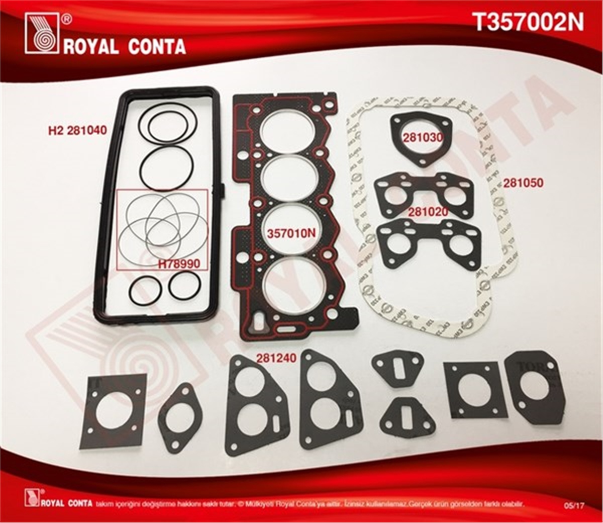 SAXOMOTOR TAKIM CONTA AX-BX-C15-SAXO-XSARA-ZX-C3 1.1-1.4 LT. K1F-K1G-K2A-K2B-TU1M-TU3M ROYAL T357002NROYALROYAL T357002N
