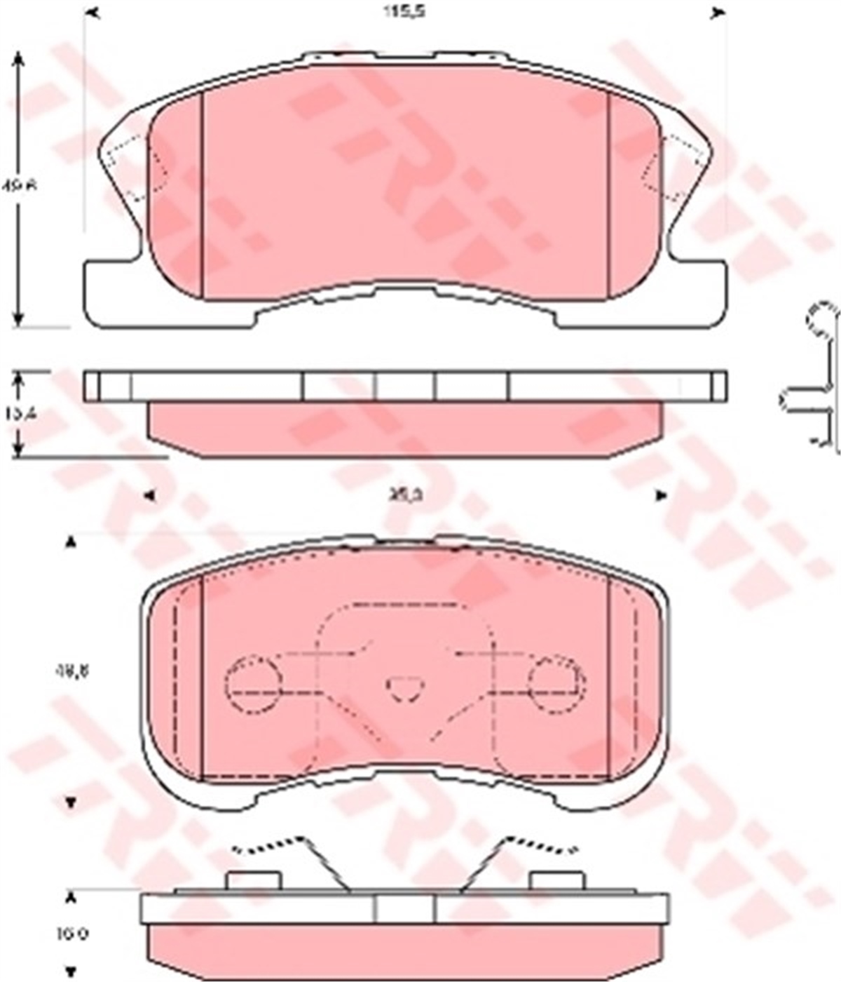 SIRIONÖN BALATA DAIHATSU SIRION 1.0 1.3 98-05 GDB3266 TRW GDB3220TRWTRW GDB3220