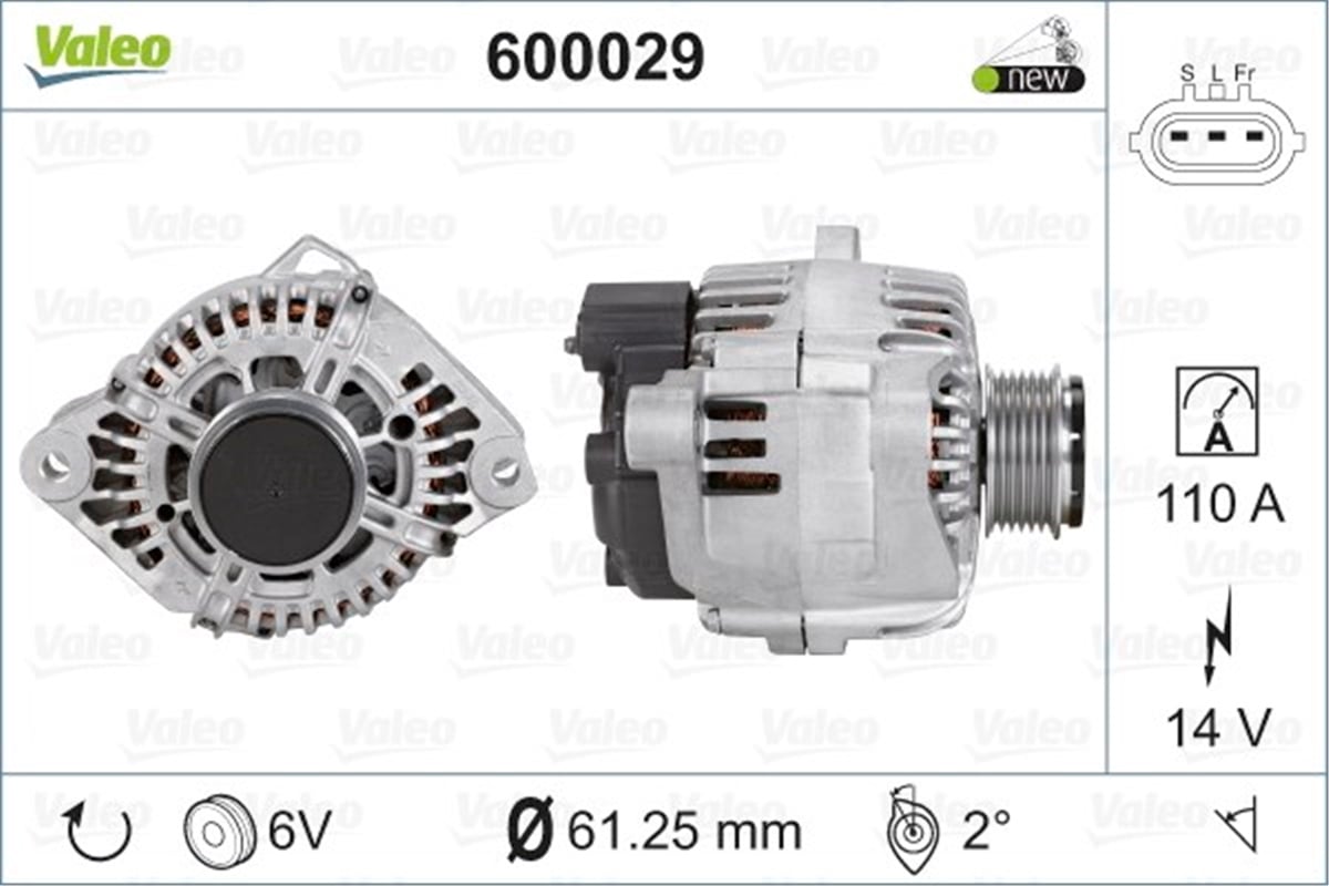 SONATAALTERNATÖR HYUNDAI SONATA V VALEO 600029VALEOVALEO 600029