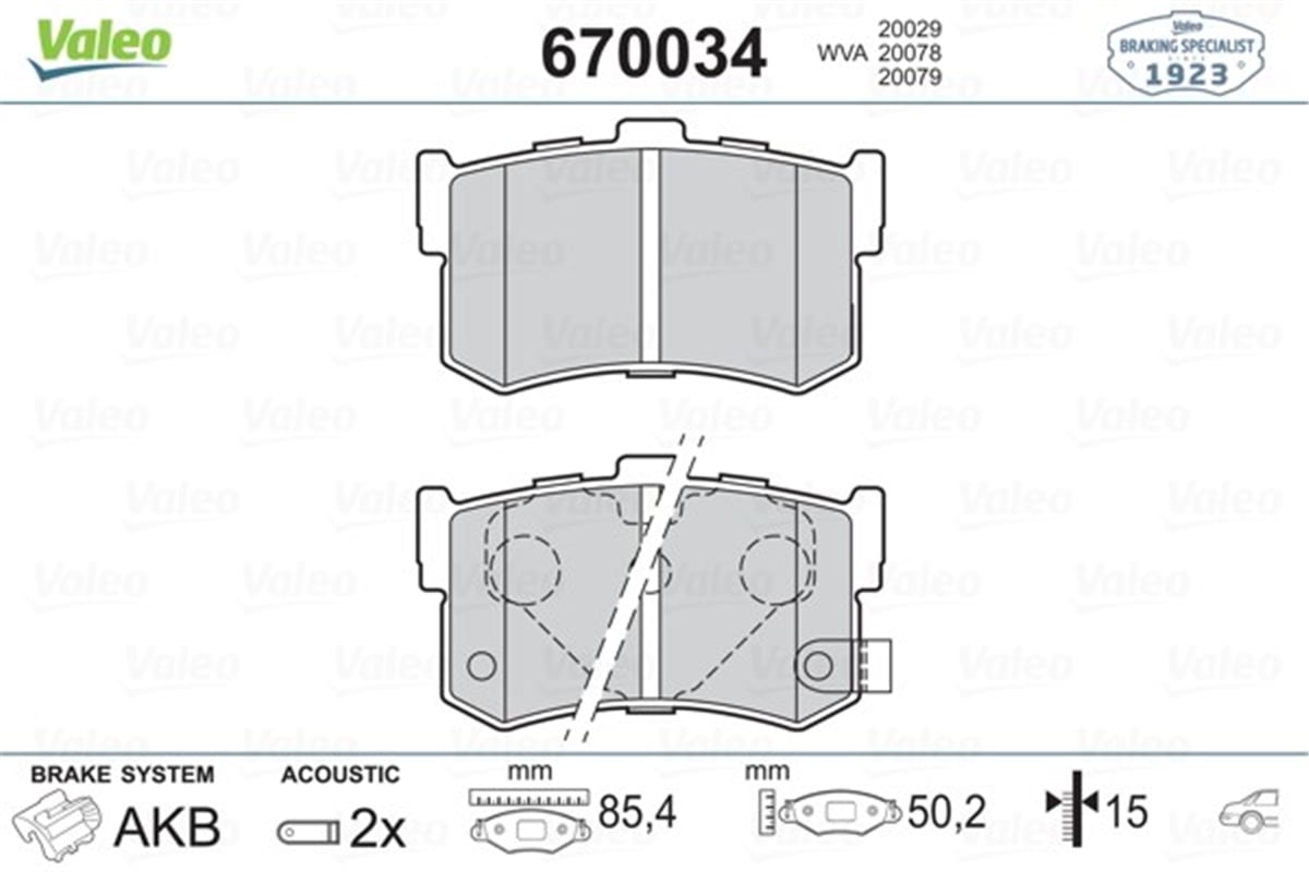 SONATAARKA BALATA SONATA 96-98 VALEO 670034VALEOVALEO 670034