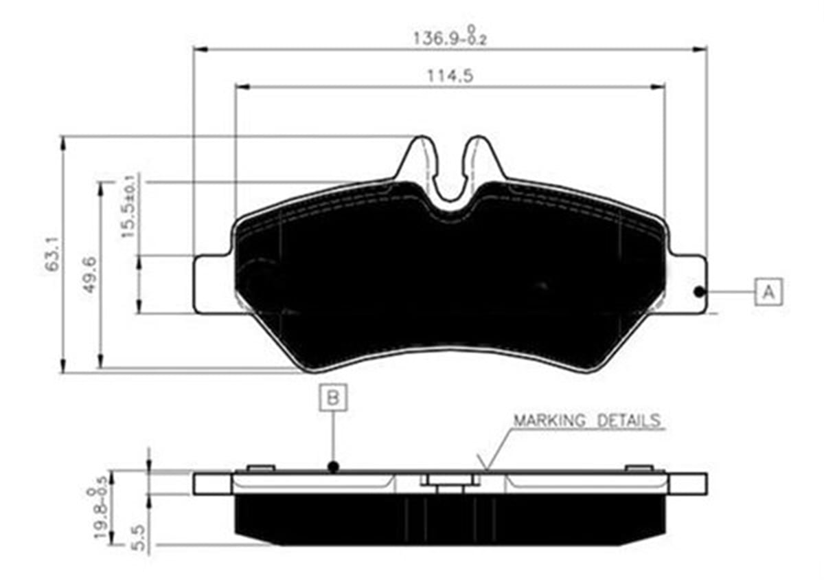 SPRINTERARKA BALATA FİŞLİ CRAFTER 2.5 TDI 06 -SPRINTER 6.06 GDB1697 MARELLI 323700013100MARELLIMARELLI 323700013100