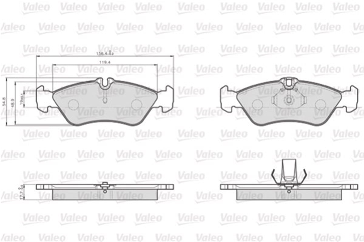 SPRINTERARKA BALATA LCV KULAKLI LT35 95-5.06 SPRINTER 95-6.06 MERCEDES G SERİSİ GDB1263 VALEO 872661VALEOVALEO 872661