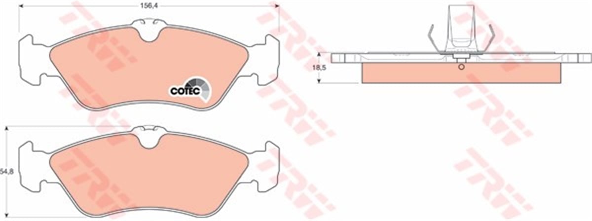SPRINTERFREN BALATASI ARKA FVR1876 2D0698451 VW LT-SPRINTER 96-06 BM TRW TRW GDB1263TRWTRW GDB1263