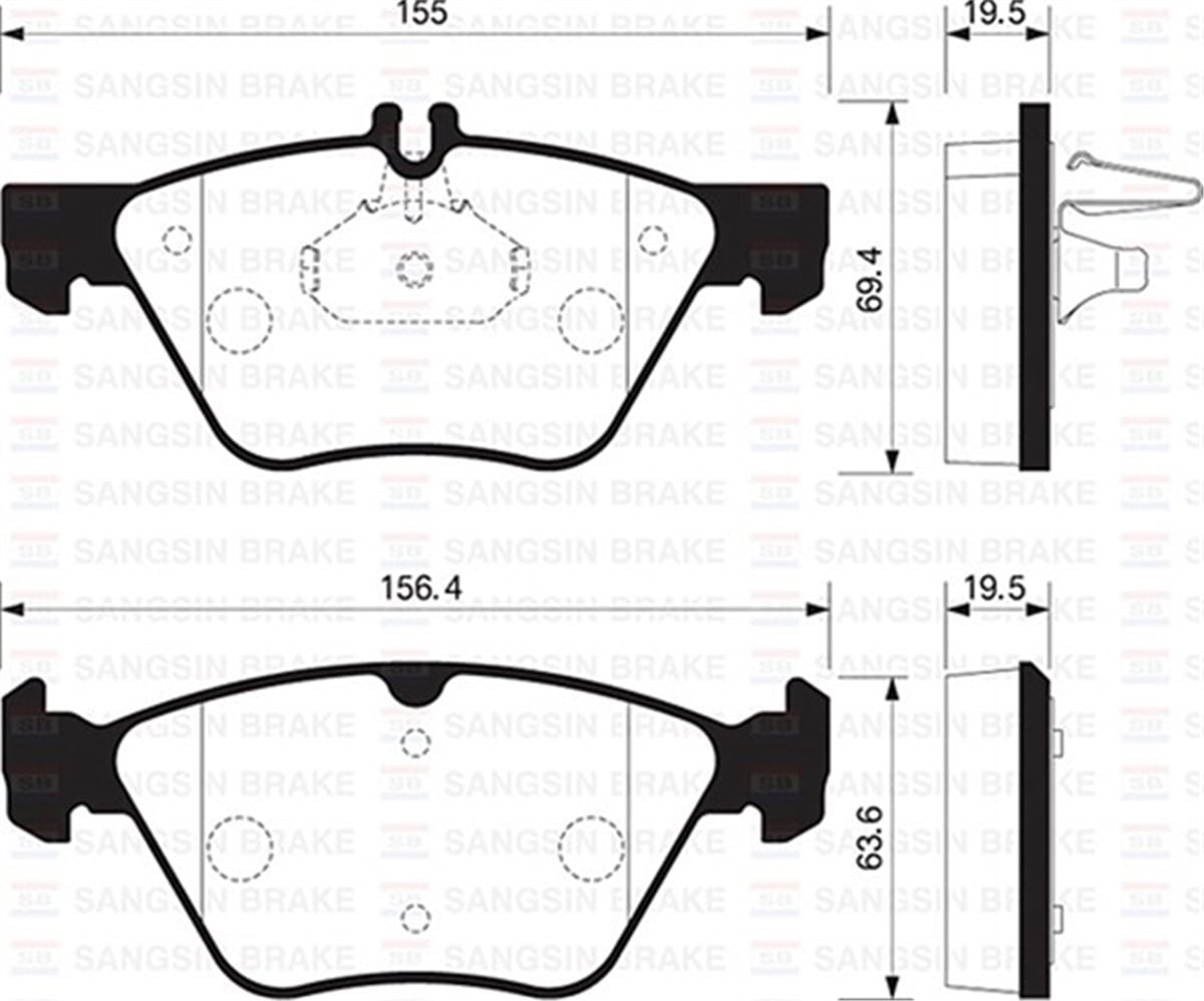SSANGYONGÖN BALATA DİSK SSANGYONG CHAIRMAN 97 SANGSIN SP1088SANGSINSANGSIN SP1088