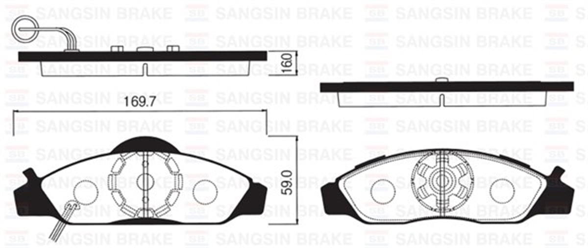 SSANGYONGÖN BALATA DİSK SSANGYONG MUSSO-KORANDO 02 SENSÖRLÜ GDB3134 SANGSIN SP1150SANGSINSANGSIN SP1150