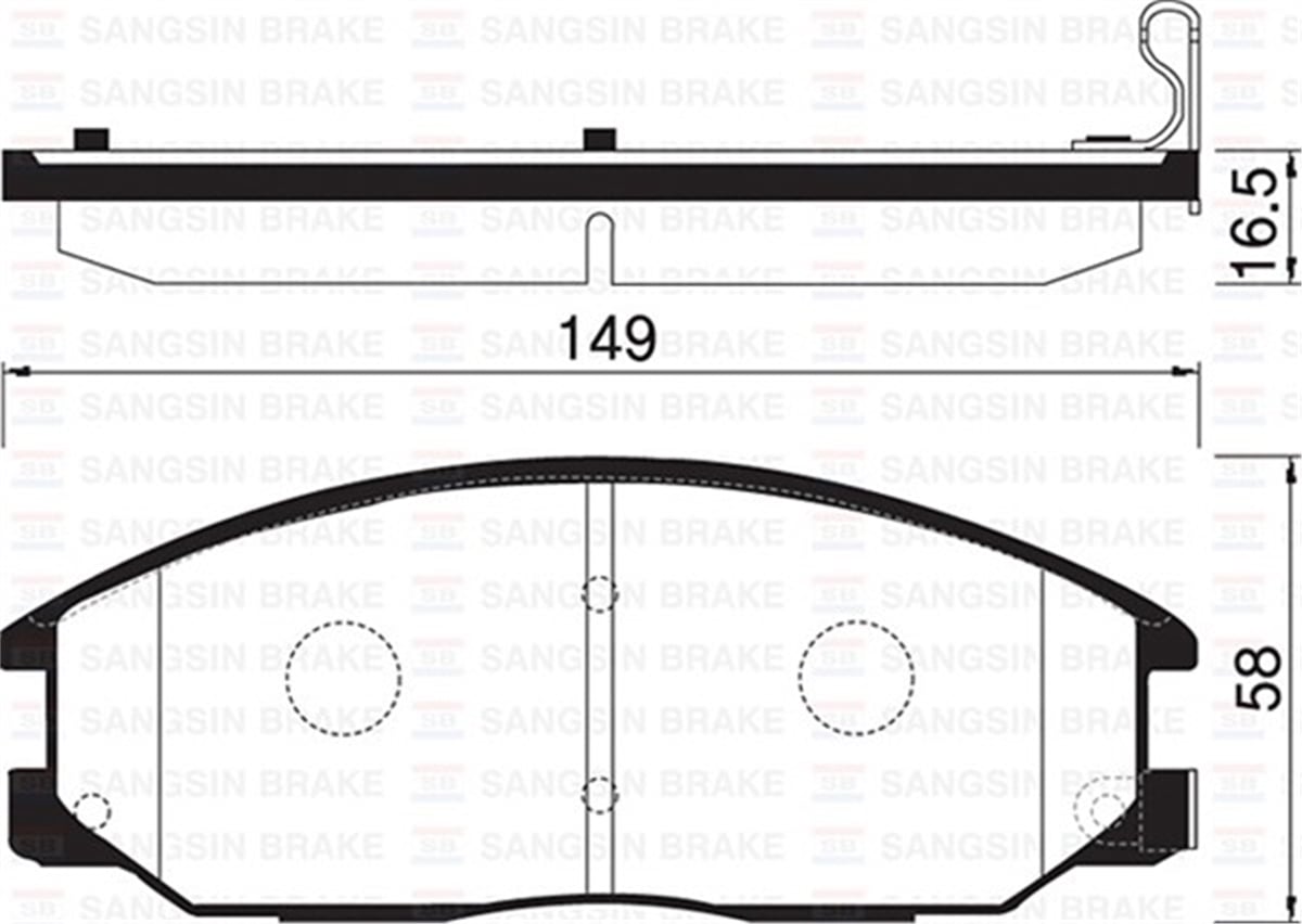 SSANGYONGÖN BALATA STAREX 2.5 CRDI 05 H1 06 SSANGYONG REXTON 2.7 XDİ 11 GDB3412-GDB3257-GDB3297 SANGSIN SP1171SANGSINSANGSIN SP1171