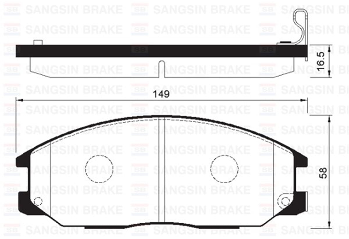 SSANGYONGÖN BALATA STAREX 2.5 CRDI 05 H1 10.06 SSANGYONG REXTON 2.7 XDİ 11 GDB3412-GDB3257-GDB3244 SANGSIN SP1190SANGSINSANGSIN SP1190