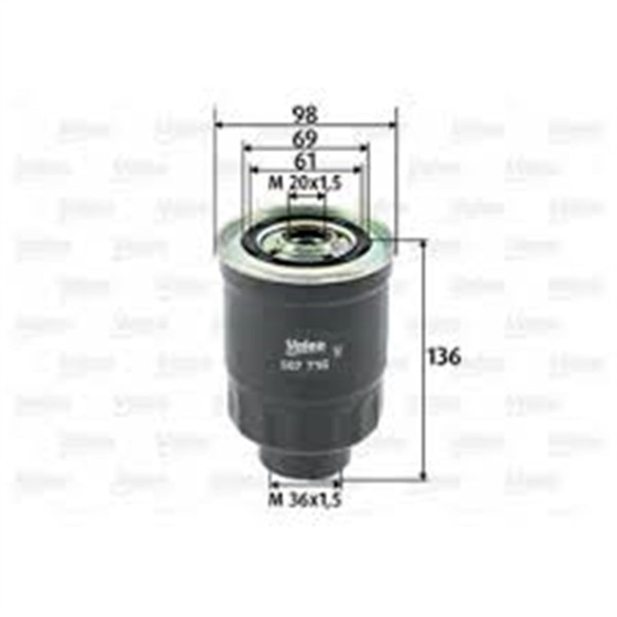 STAREXYAKIT FİLTRESİ MAZOT CARNIVAL II-SEDONA II 2.9 CRDI-STAREX TCI 01 H100 97-05 VALEO 587716VALEOVALEO 587716