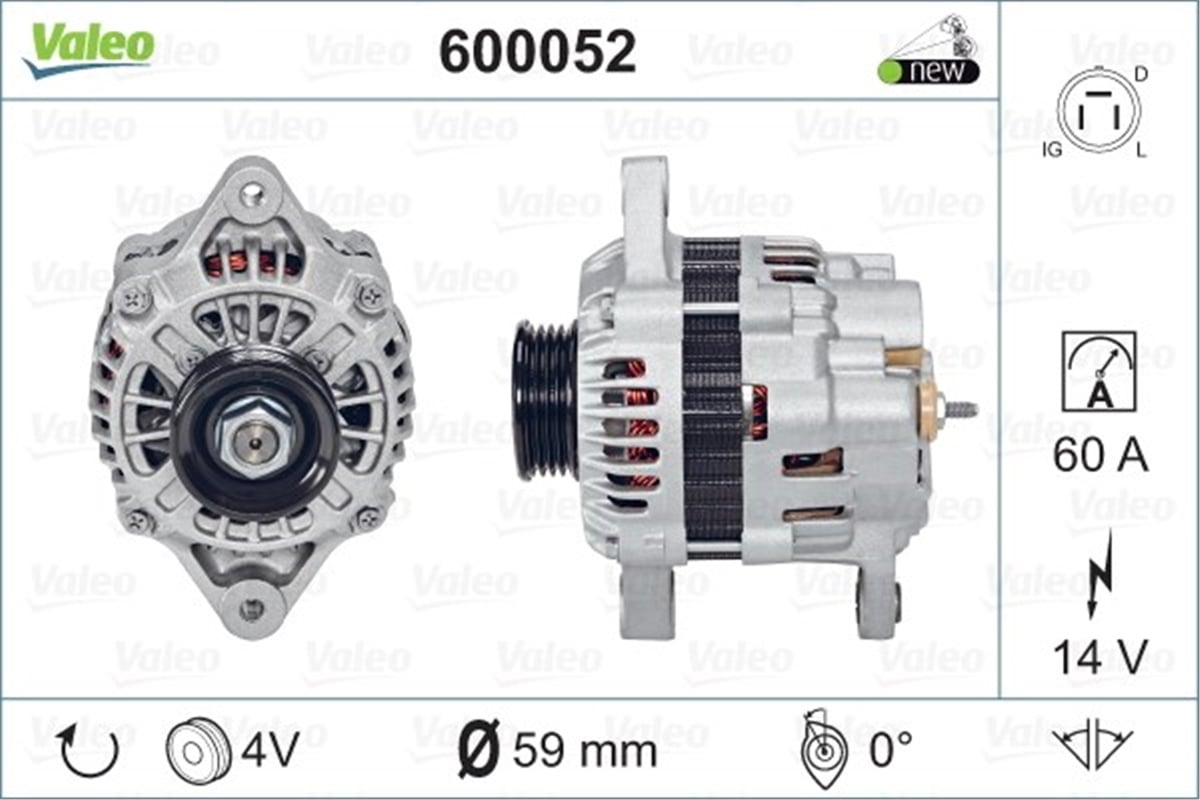 SUZUKIALTERNATÖR SUZUKI SWIFT VALEO 600052VALEOVALEO 600052