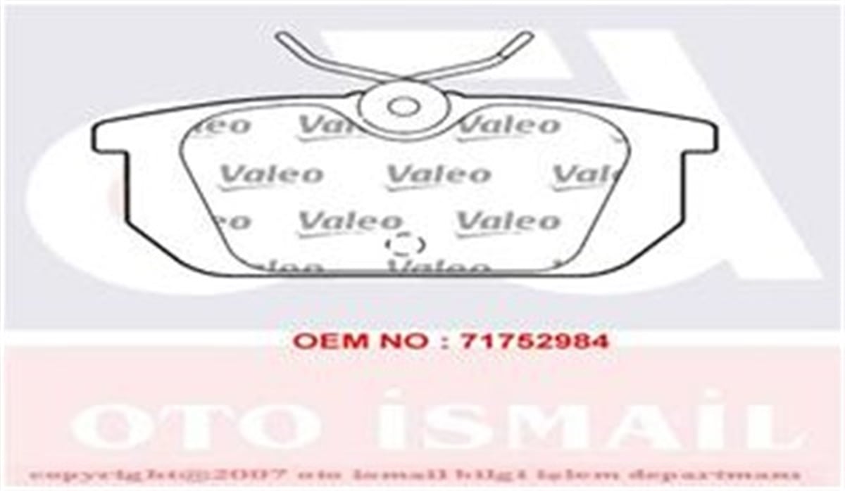 TEMPRAARKA BALATA TEMPRA-TIPO 2000İE PUNTO ALFA 33-145-146-155 VALEO 598142VALEOVALEO 598142