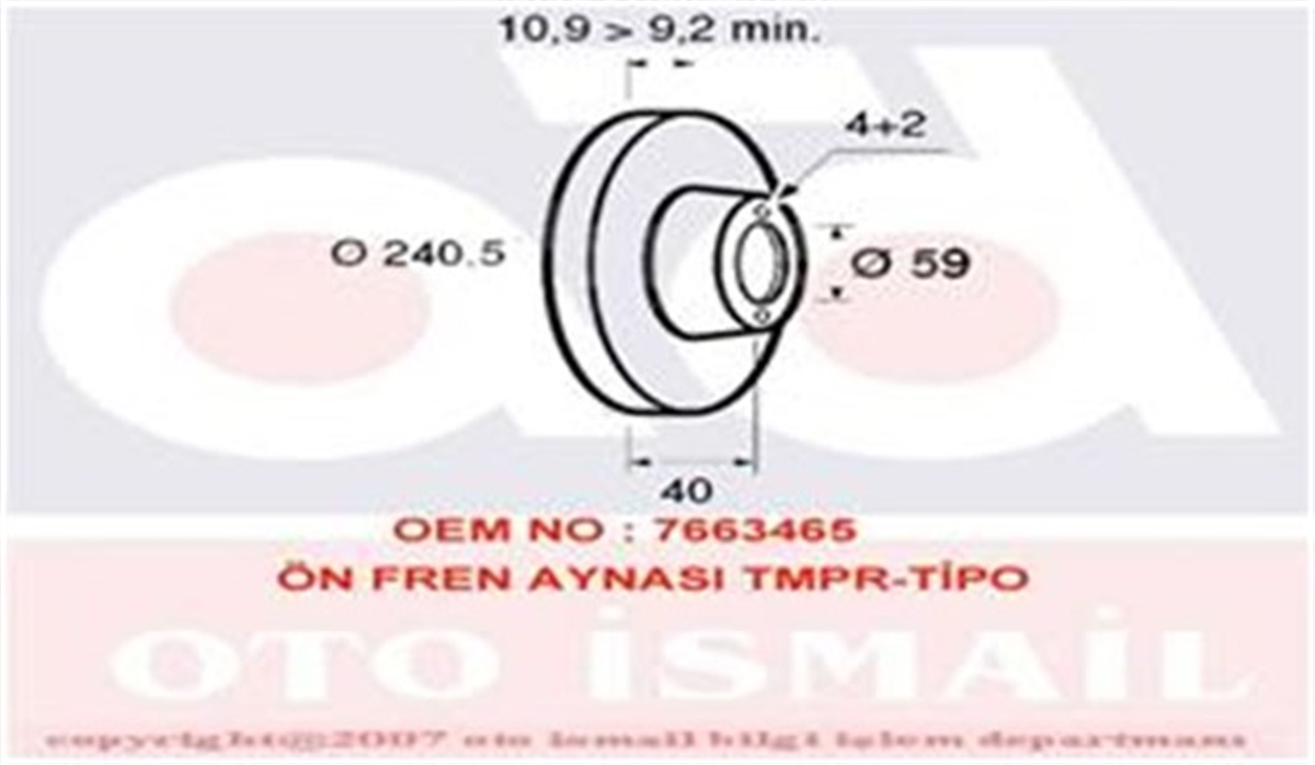 TEMPRAÖN FREN AYNASI TEMPRA 2.0-TIPO -FIAT 500 07 PUNTO 1.9JTD 03 PANDA 03 ALFA-33-145-146-155 240.5X10.9X4DL VALEO 186406VALEOVALEO 186406
