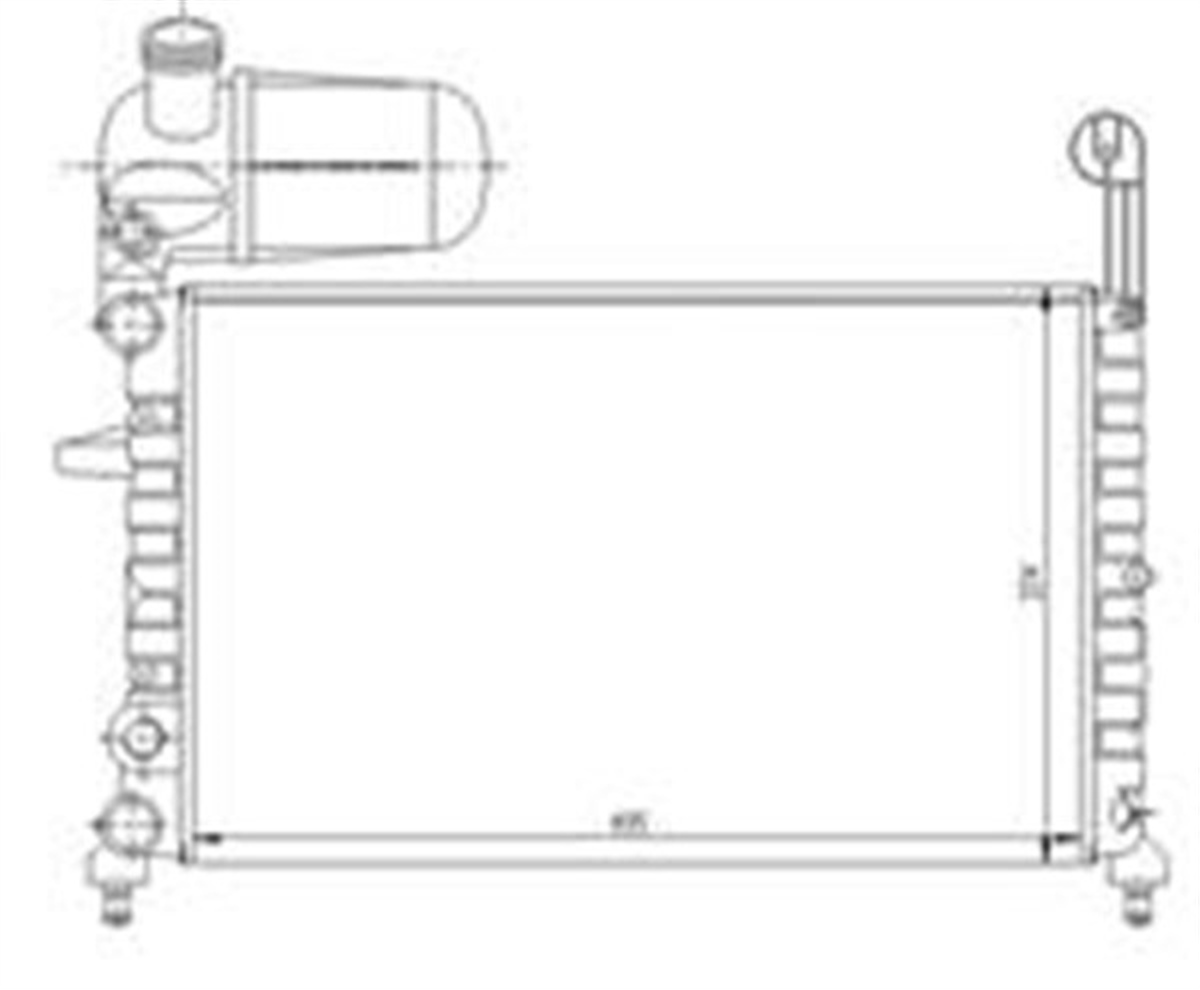 TEMPRARADYATOR TEMPRA-TIPO MEK KLİMASIZ 496X322X23 ALEMİNYUM BİDONLU ORIS MFI153ORISORIS MFI153