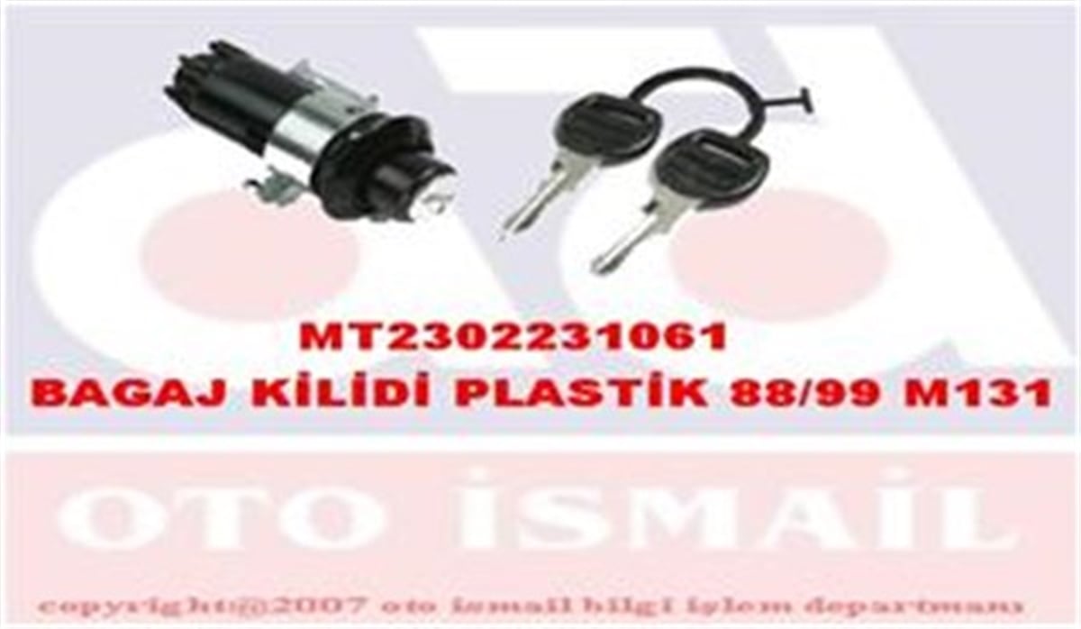 TOFAŞBAGAJ KİLİDİ PLASTİK M131 88-99 MITA 02231061MITAMITA 02231061