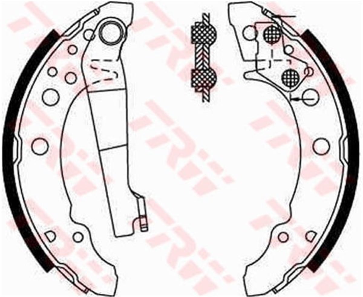 TOLEDOARKA PABUÇ BALATA GOLF II-III-JETTA II-III-PASSAT-POLO-IBIZA II-TOLEDO-CORDOBA 180X31 TRW GS8166TRWTRW GS8166