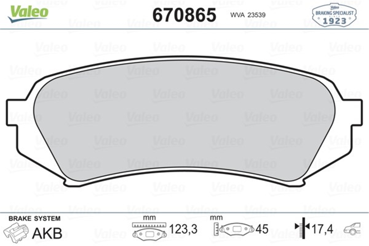 TOYOTABALATA ARKA DİSK LEXUS LX 4.7 98-08 TOYOTA LAND CRUISER J10 4.2-4.7 98-07 VALEO 670865VALEOVALEO 670865