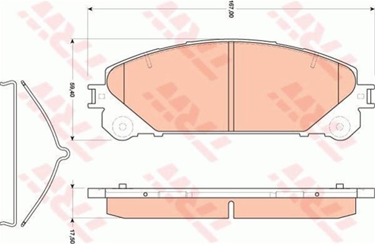 TOYOTAÖN BALATA LEXUS RX350-RX450 10 TOYOTA HIGHLANDER 08 TRW GDB3484TRWTRW GDB3484