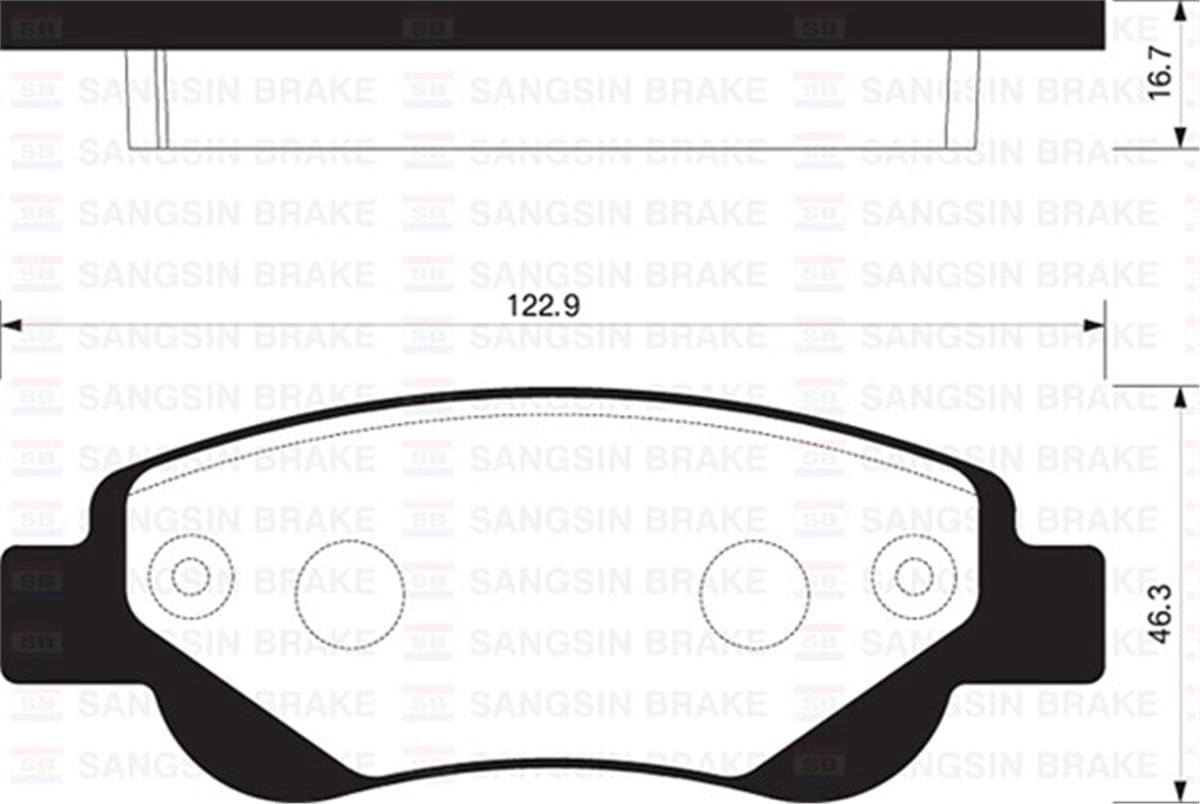 TOYOTAÖN BALATA P107 05 P108 14 C1 1.0-1.4HDİ 05 1.0-1.2VTİ 14 TOYOTA AYGO 1.0-1.4HDİ 05 GDB1633 SANGSIN SP2141SANGSINSANGSIN SP2141