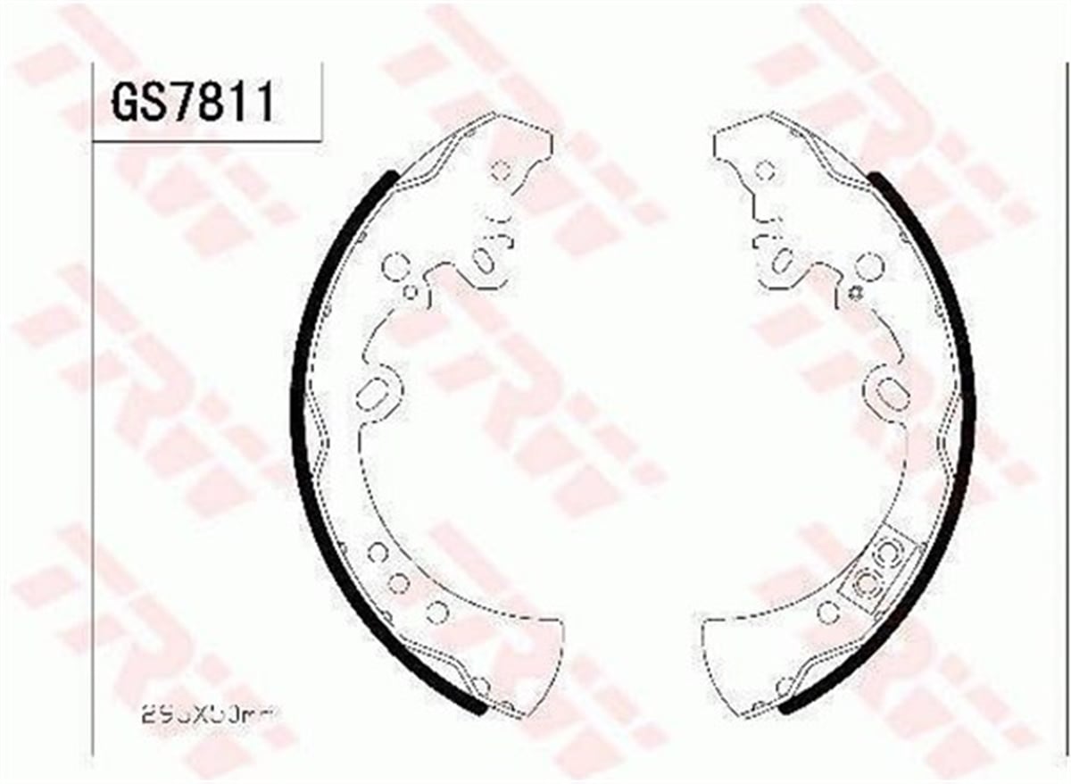 TOYOTAPABUÇLU FREN BALATASI ARKA TOYOTA: FORTUNER TGN6 -KUN6 -GGN6 -TGN5 -LAN5 -KUN5 -GGN5 2004-2015-HI TRW GS7811TRWTRW GS7811