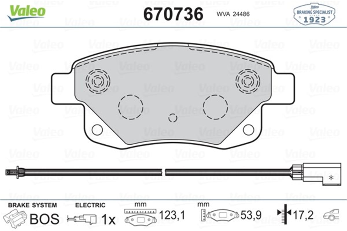 TRANSITARKA BALATA FİŞLİ TRANSİT V347 2.2 2.4 3.2 TDCI 07-06 11 VALEO 670736VALEOVALEO 670736