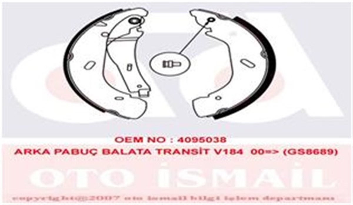 TRANSITARKA PABUÇ BALATA TRANSİT V184 2.3 2.4DI 2.4TDE 2.4TDCİ 00-5.06 280X64 TRW GS8690TRWTRW GS8690
