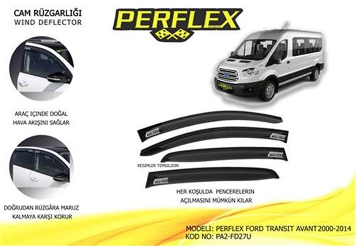 TRANSITCAM RÜZGARLIĞI FORD TRANSIT AVANT 2000-2014 2 Lİ PERFLEX PA2-FD27UPERFLEXPERFLEX PA2-FD27U