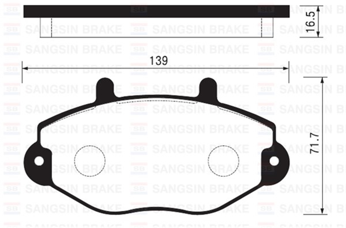 TRANSITÖN BALATA TRANSİT T15 2.0-2.5 DI-2.5TD-2.5 TDİ 91-00 ÇAP 138.8X72X18.8 GDB1080-GDB1380 SANGSIN SP2019SANGSINSANGSIN SP2019