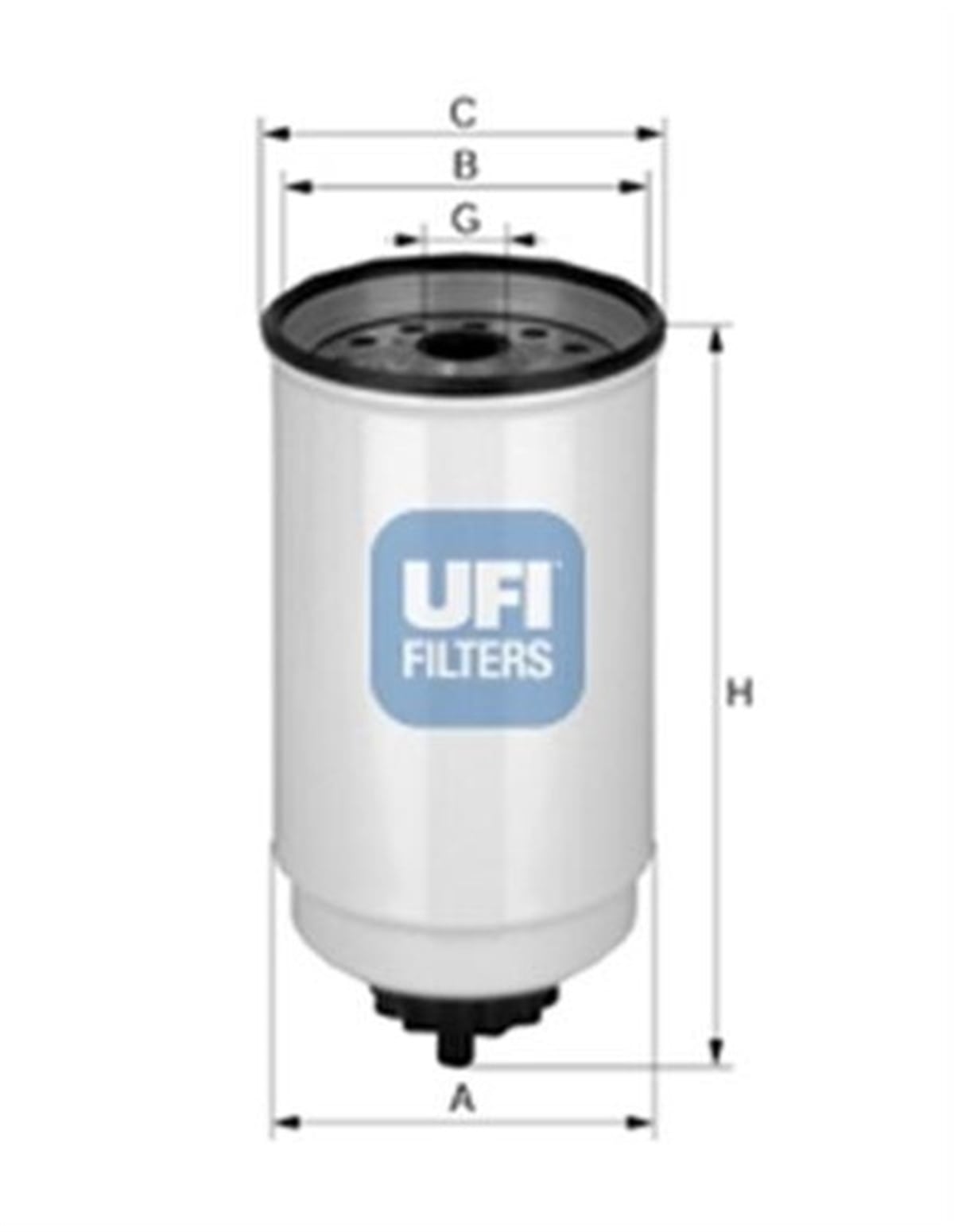 TRANSITYAKIT FİLTRESİ DİZEL TRANSİT 2.4-2.5 D-TD UFI 2437100UFIUFI 2437100