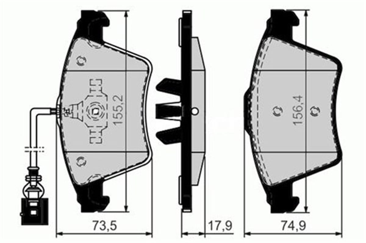 TRANSPORTERÖN BALATA TRANSPORTER T5 03-09 17 JANT MARELLI 323700017200MARELLIMARELLI 323700017200