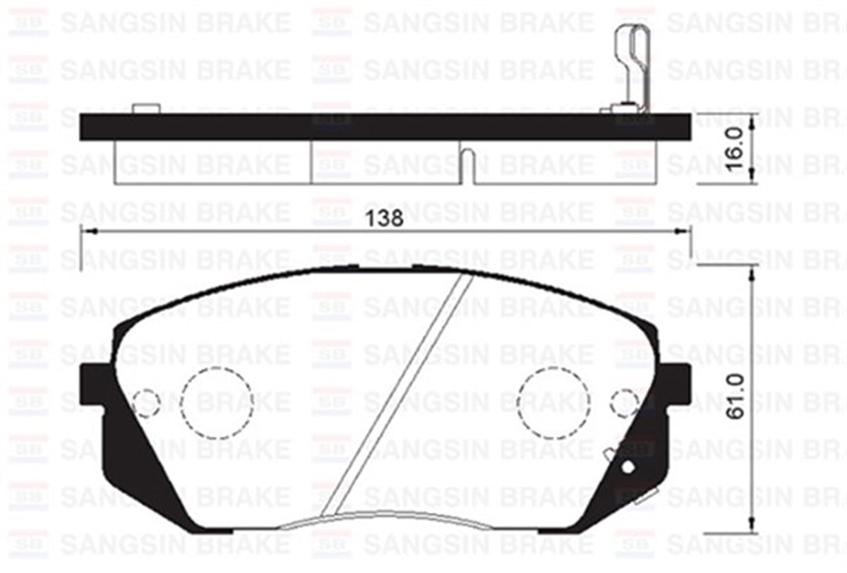 TUCSONÖN BALATA HYUNDAI İX35 2.0-2.0 CRDİ 10 CARENS III 06 SPORTAGE 06 D4EAD1B MOTOR İÇİN GDB3461 TUCSON 10 SANGSIN SP1196SANGSINSANGSIN SP1196