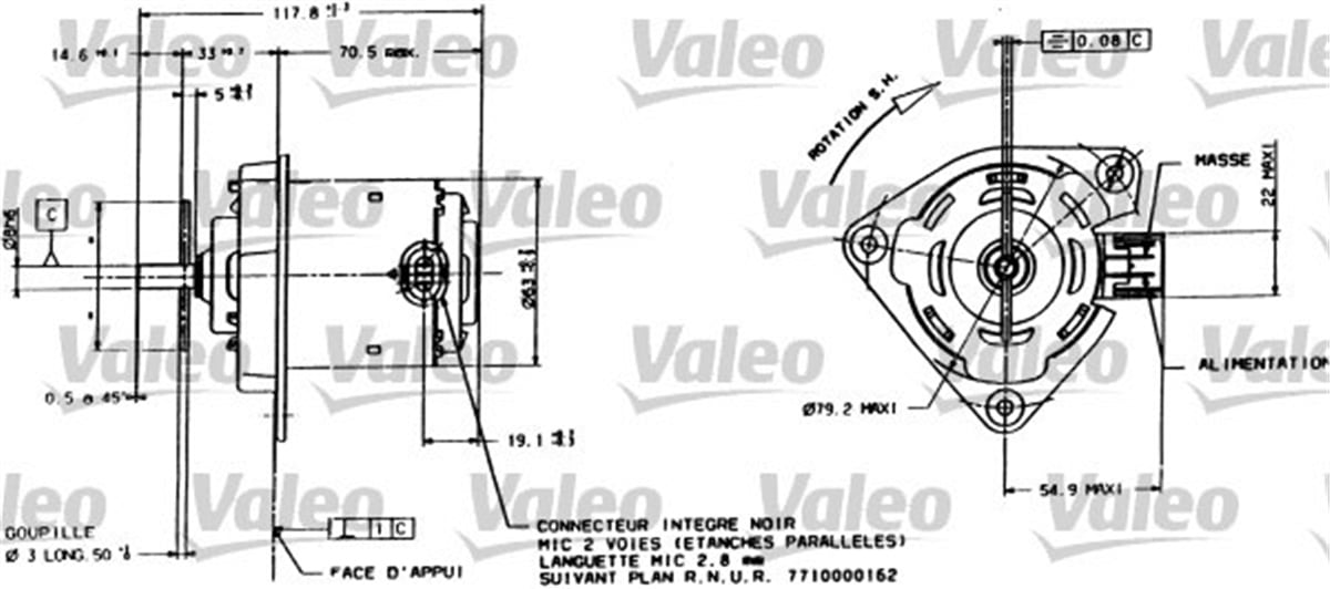 TWINGOFAN MOTORU RENAULT TWINGO VALEO 698015VALEOVALEO 698015