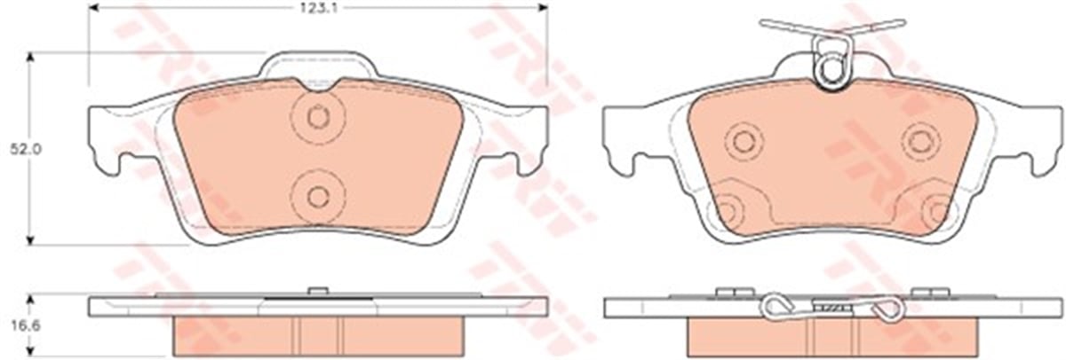 VECTRAARKA BALATA FOCUS II CMAX 03 CONNECT 02 LAGUNA III 07 VECTRA C 02 C5 08 SIGNUM 03 93192623-1605200 TRW GDB1938TRWTRW GDB1938