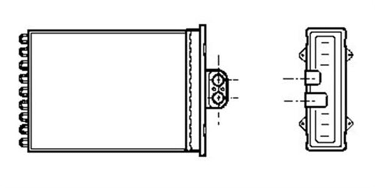 VECTRAKALORİFER RADYATORÜ BRAZİNG VECTRA B 96-02 FLANŞLI 240X185X32 ORIS KOP017ORISORIS KOP017